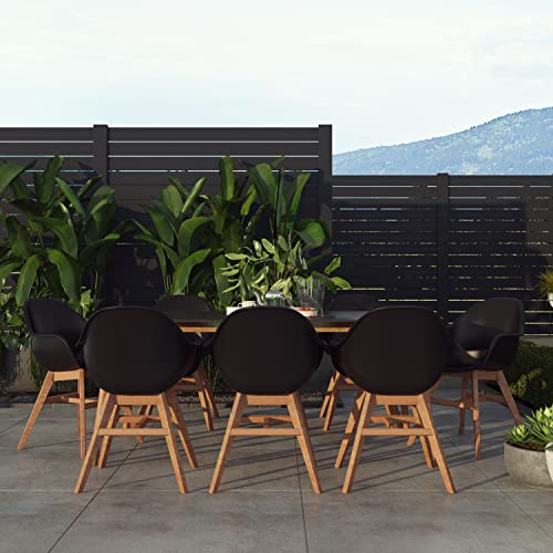 Amazonia Vernon 9-Piece Outdoor Rectangular Dining Table Set Eucalyptus Wood Amazonia