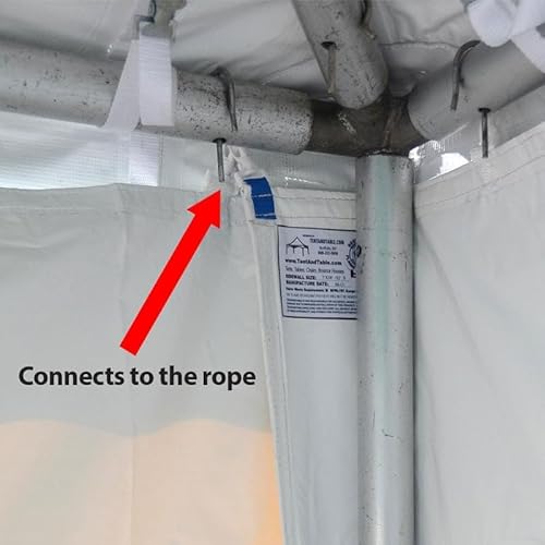 TentandTable 20' x 40' Premium Blockout Sidewall Kit White