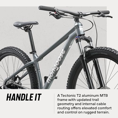Mongoose Switchback 2 Mountain Bike 9-Speed 29-Inch Wheels Medium Grey