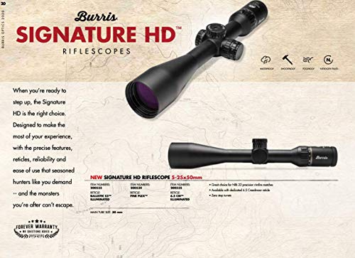 Burris Signature HD Hunting Rifle Scope 5-25x50mm Fine Plex Matte Black