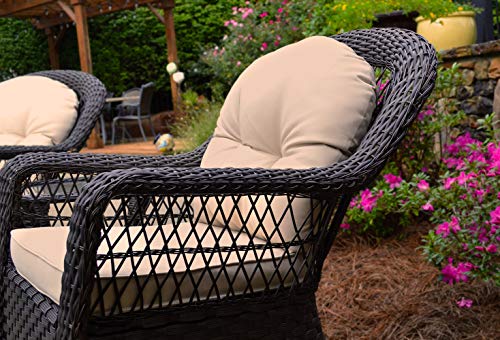 Tortuga Outdoor Biloxi 3 Piece Resin Wicker Bistro Set Expresso-Dark