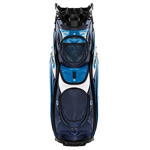 Izzo Golf Gemini Cart Golf Bag With Magnetic Ball Pockets Dark Blue/Light Blue