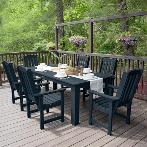 Highwood Lehigh 7pc Rectangular Dining Set 84" x 42" Federal Blue