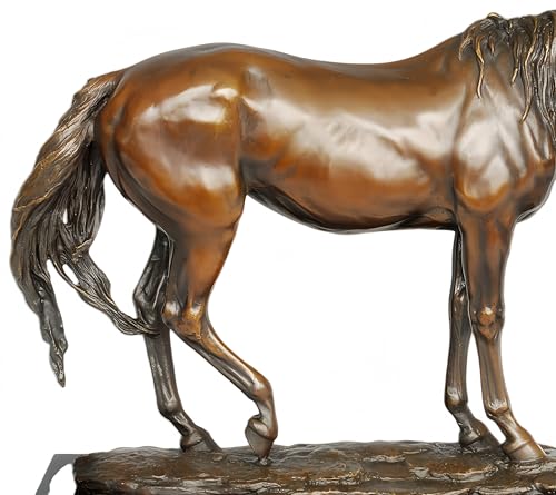 FENGSHUI-CAISHEN Pure Copper Horse Statue Brown