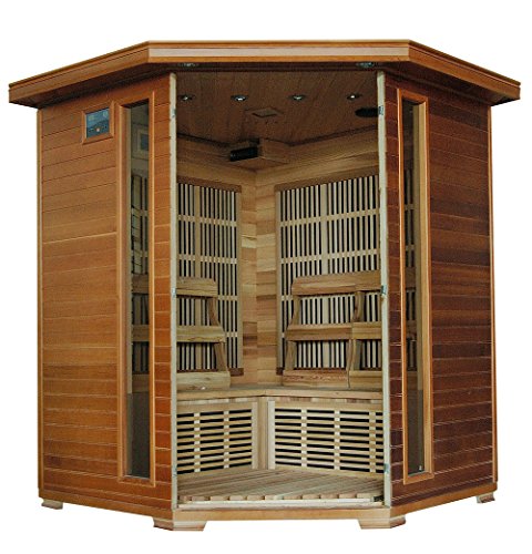 Blue Wave Whistler - 4 Person Corner Cedar Heatwave Sauna