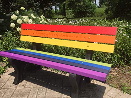 The Roudebush Company Buddy Bench with Recycled Plastic Frames Purple