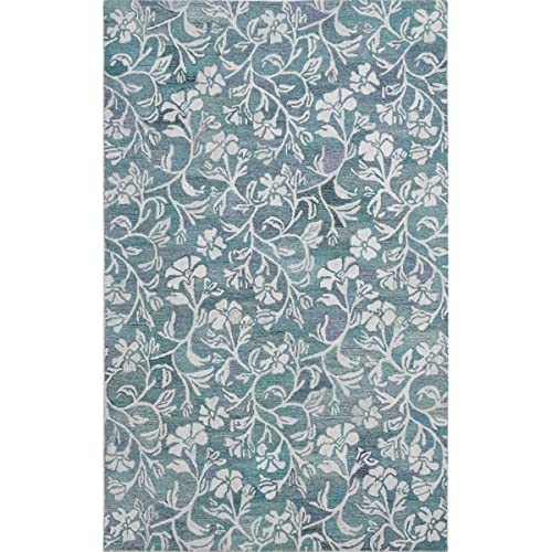 Company C Camellia Indoor/Outdoor Performance Rug 5' x 8' Aqua