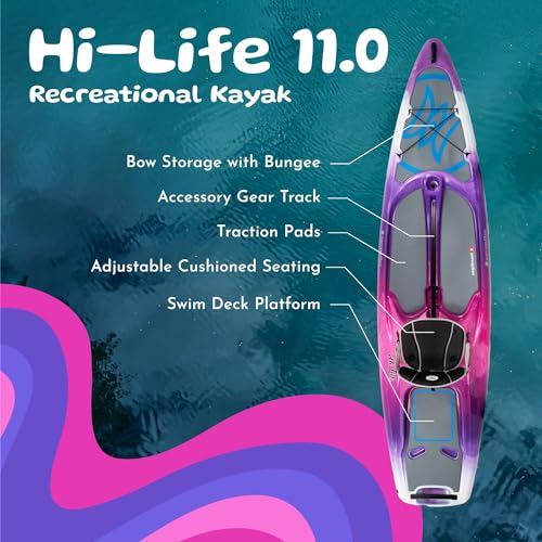 Perception Kayaks Hi Life 11 Sit on Top Kayak SUP/Paddleboard Hybrid Boat 11 ft Mystic