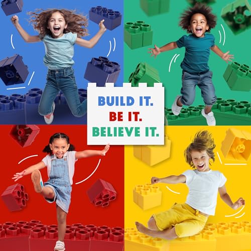 BiggoBlocks Jumbo Building Blocks Set 192 pcs Red, Blue, Green, Yellow