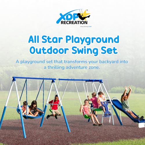 XDP RECREATION All Star Outdoor Kids Swing Set Blue