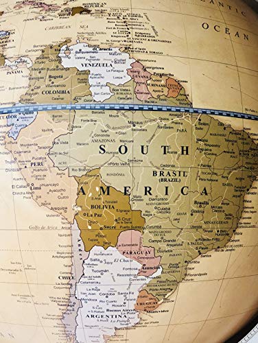 Zoffoli Globes USA Colombo Floor Globe 24 Inch Apricot Ocean