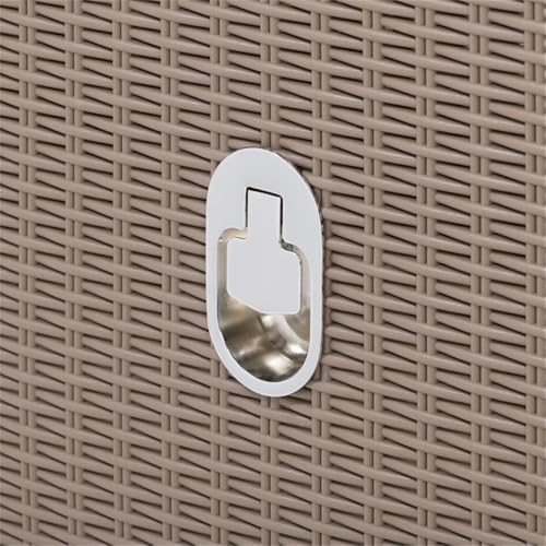 CorLiving Lake Front 5pc Light Brown Rattan Patio Recliner Set