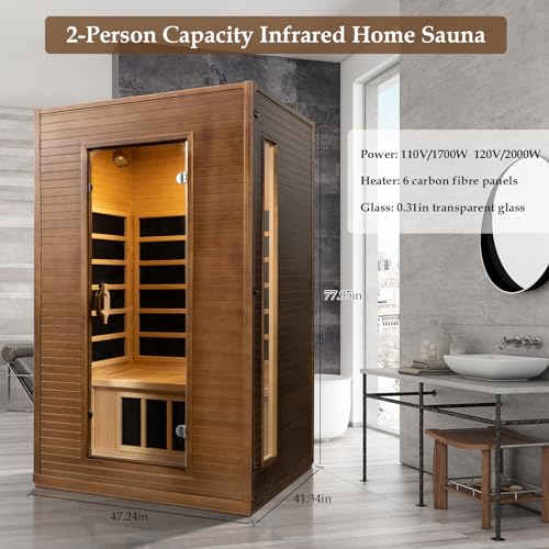 amocane 2 Person Infrared Sauna Room Hemlock