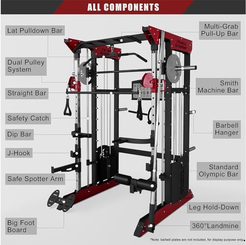 Fitness Dreamer Home Gym Smith Machine Red