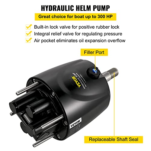 VEVOR Hydraulic Outboard Steering Kit 300HP with Helm Pump & 18 ft Hose