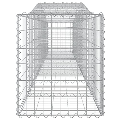 Arched Gabion Baskets 3 pcs Galvanized Iron Plant Pots for Outdoor and Indoor Gardening White Black Other