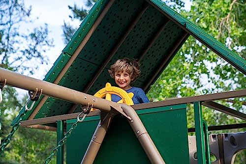 Lifetime Big Stuff Two-Slide Swing Set Playset Earthtone