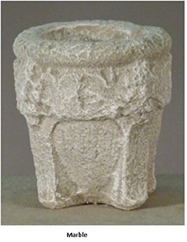 CC Outdoor Living Set of 2 Marble Finished Outdoor Decorative Urn Planters 37" Ivory