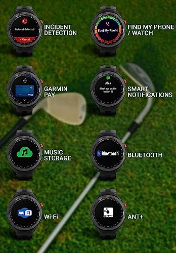 Wearable4U Garmin Approach S70 Golf Smartwatch Black + E-bank