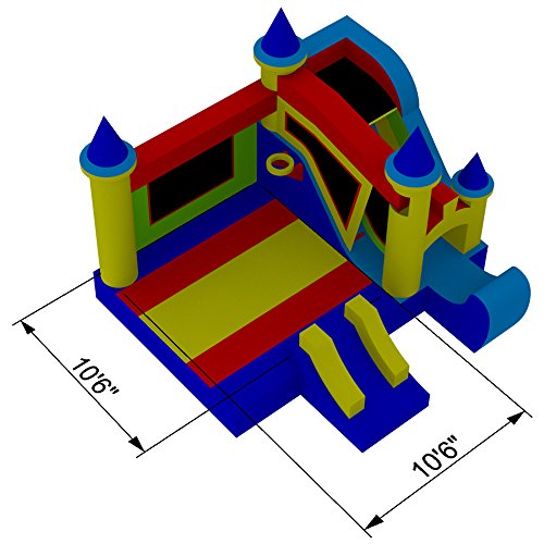 Cloud 9 Commercial Grade Castle Bounce House with Slide Multicolor