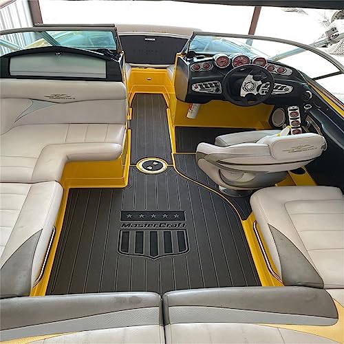 Zomanon Boat EVA Faux Teak Decking Floor Mat for 2014-2018 Mastercraft X46 Cockpit Pad, Multiple Color Options