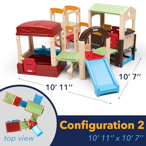 Simplay3 Explorer Kids Modular Playhouse Climber Set Multicolor