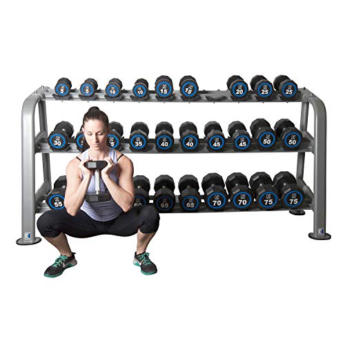 Fitness First Dumbbell Rack Holds 15 Pairs Gray