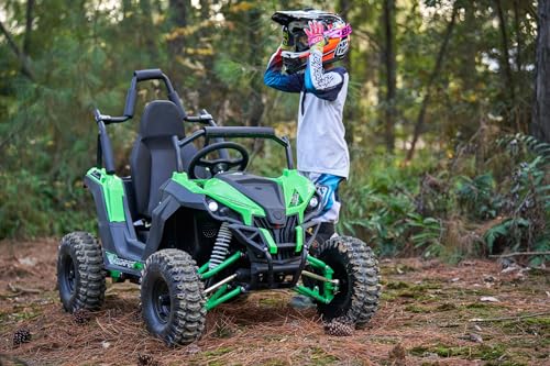 MotoTec Raider Kids UTV 48v 1200w Full Suspension Large Green