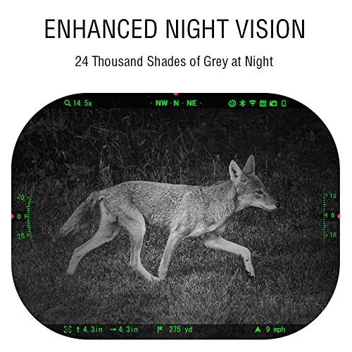 ATN X-Sight 5 Smart Day/Night Gen 5 Scope with Ballistics Calculator, 12MP, Video Record, Wi-Fi, 14+ Hours Battery Multi