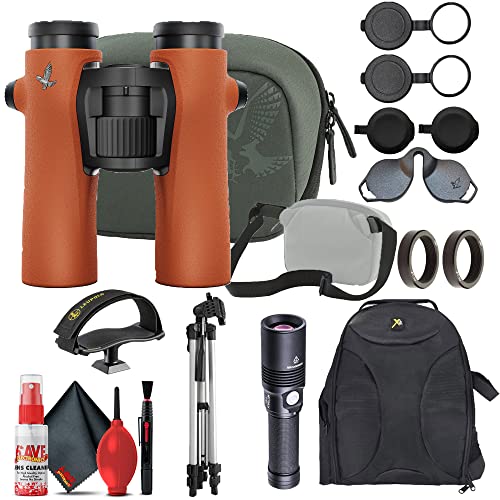 SWAROVSKI OPTIK 10x32 NL Pure Binoculars Orange with Backpack, Flashlight, Tripod & Cleaning Kit