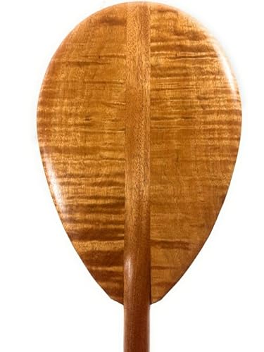 Tikimaster Ripple Curls Koa Paddle 48 Inch Steersman Made in Hawaii