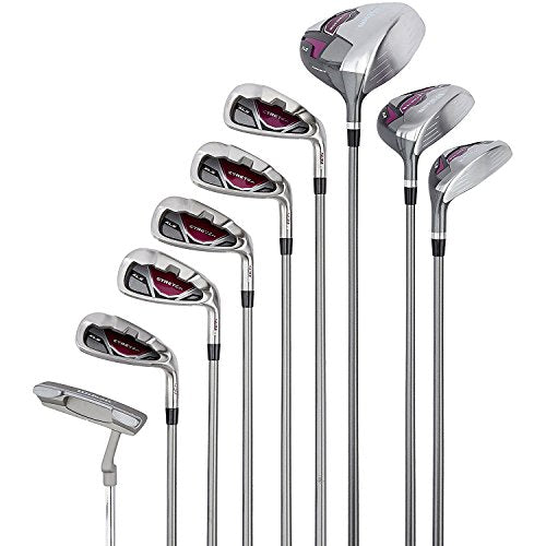 WILSON Women's Beginner Complete Golf Set with Cart Bag, Stretch XL, White/Grey/Purple