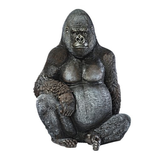 Design Toscano NE9009 Black-back Western Lowland Gorilla Giant Ape Statue Full Color