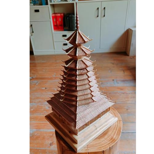 Okjew Octagonal Drum-Tower Pure Wood Model