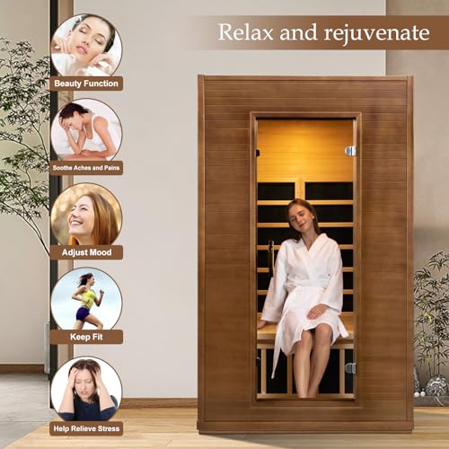 amocane 2 Person Infrared Sauna Room Hemlock