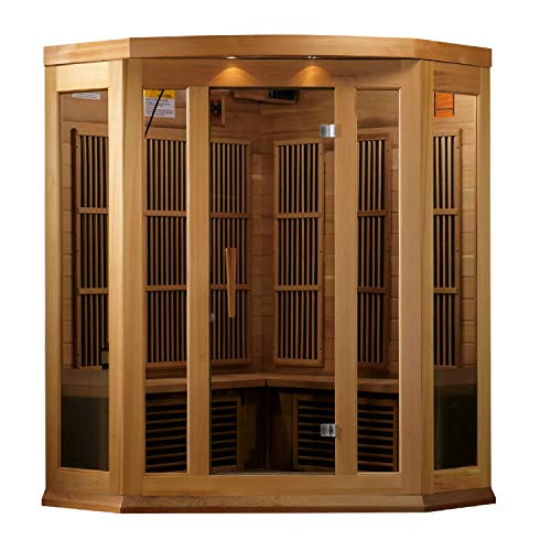 MAXXUS FAR Infrared Carbon Corner Cedar Sauna Red