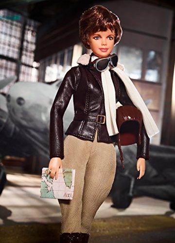 Barbie Inspiring Women Series Amelia Earhart Doll Brown