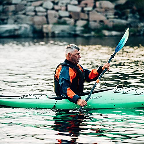 AQUA BOUND Tango Fiberglass Bent Shaft 2-Piece Kayak Paddle GreenTide