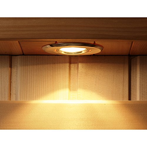 Blue Wave 3-Person Hemlock Corner Infrared Sauna w/ 7 Carbon Heaters Brown