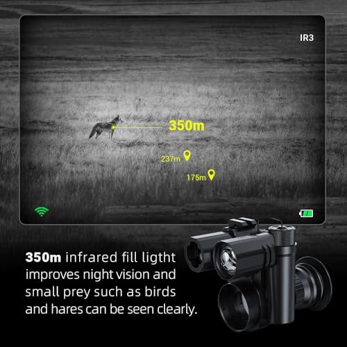 Pard Night Vision Monocular with Rangefinder and Clip-on Scope Black