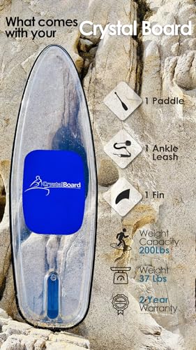 CRYSTALKAYAK Genuine Crystal Board Clear