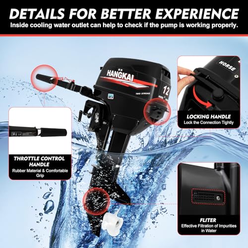 SNKOURIN 12 HP 2 Stroke Outboard Motor with CDI Ignition System