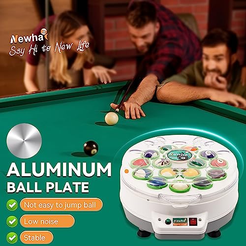 Newhai Electric Billiard Ball Cleaner Aluminum Pool Ball Cleaning Machine 16/22 Balls British and American Dual Use 110V