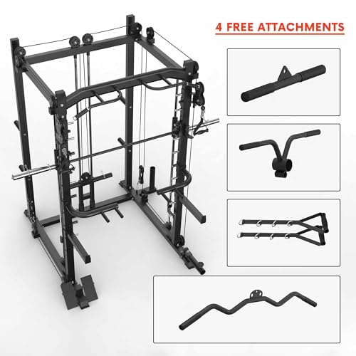 RitKeep Fitness PMAX-4550 Multi Functional Smith Machine Training System Black