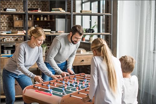 Famispick 2in1 Foldable Foosball and Air Hockey Table Brown