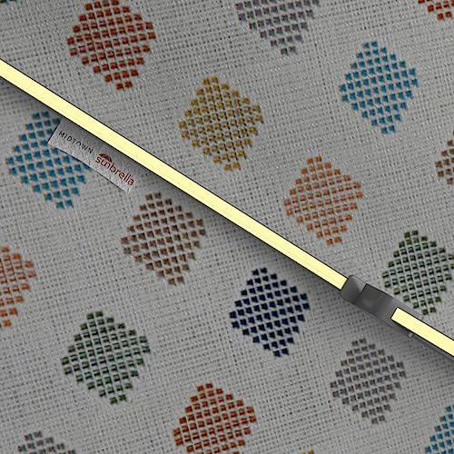 Midtown Umbrellas 10x10 Ft Outdoor Cantilever Patio Umbrella Silver Frame Sunbrella Infused Gem