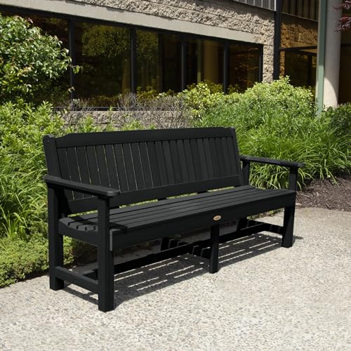 Sequoia Professional Commercial Grade Exeter 6 Foot Garden Bench Black