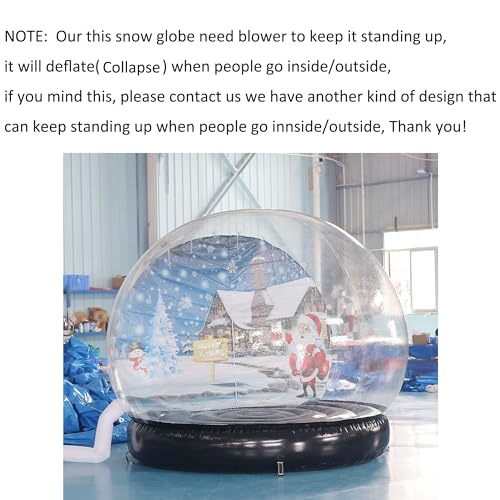 SAYOK Inflatable Christmas Decoration Snow Globe Tent with Blower and Pump, 9.84ft Black Bottom