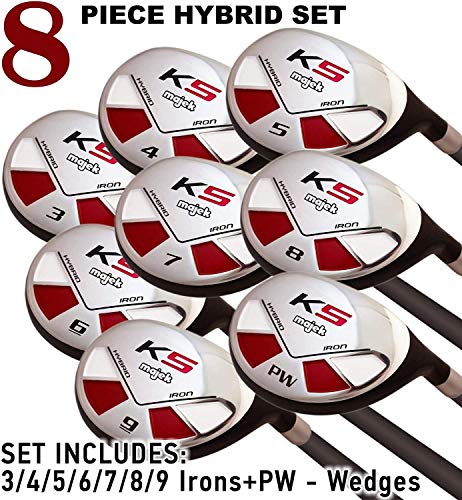 Majek Men's Golf All Hybrid Complete Set Black