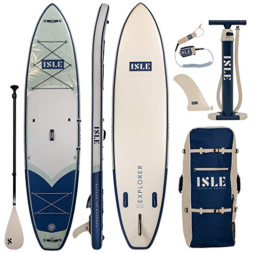ISLE Explorer Inflatable Stand Up Paddle Board Palm/Seafoam